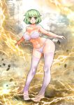  1girl green_eyes green_hair soga_no_tojiko solo touhou umigarasu_(kitsune1963) underwear underwear_only 