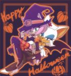  2girls amy_rose halloween looking_at_viewer nancher nurse rouge_the_bat smile sonic_the_hedgehog witch 