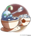  1girl cup dish dragonith goo_girl monster_girl monster_musume_no_iru_nichijou spoon sugar_cube suu_(monster_musume) teacup 