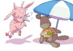  jojo_no_kimyou_na_bouken no_humans nuzzo stand_(jojo) steel_ball_run stuffed_animal stuffed_toy teddy_bear tusk_(stand) umbrella 