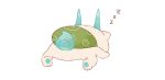  abbreviated_karakusa from_behind furoshiki kanacho koma-san lying no_humans on_stomach simple_background sleeping solo white_background youkai youkai_watch zzz 