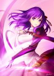  blush fate/stay_night fire jacket long_hair matou_sakura purple_eyes violet_hair 