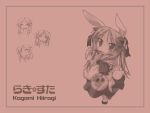  bow cosplay di_gi_charat hiiragi_kagami lucky_star pocky rabi~en~rose twintails uniform usada_hikaru usagimimi waitress 