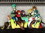  akaito couch genderswap hatsune_miku hatsune_mikuo headphones headset kagamine_len kaito male megurine_luka megurine_luki meiko meito necktie scarf shion_taito vocaloid 