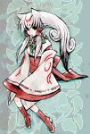  ammy doggirl grey_hair inumimi kimono long_hair ookami ookamimimi silver_hair white_hair wolfgirl 