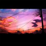  amaneko cityscape letterboxed power_lines ryouma_(galley) scenery sky 
