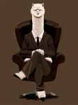  chair crossed_legs formal necktie sitting suit suko_mugi 