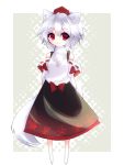  chibi detached_sleeves hat inubashiri_momiji red_eyes short_hair silver_hair suisen suisen_(aqua_rubia) tail tokin_hat touhou wolf_ears wolf_tail 