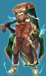  abs highres kbng lightning muscle puzzle_&amp;_dragons thor_(reginleiv) 