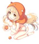  +_+ 1girl animal_costume bikini blonde_hair brown_eyes doma_umaru hamster hamster_costume himouto!_umaru-chan long_hair simple_background solo swimsuit tel-o 