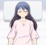  black_hair charlotte_(anime) closed_eyes highres long_hair otosaka_ayumi pillow screencap 