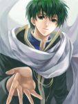  1boy cape fire_emblem fire_emblem:_seisen_no_keifu green_eyes green_hair kaito_(sawayakasawaday) sety_(fire_emblem) solo 