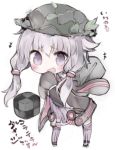  1girl akaki_aoki camouflage_helmet chibi cube dress hoodie long_sleeves purple_hair purple_legwear thigh-highs twintails violet_eyes vocaloid yuzuki_yukari 