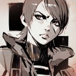  1girl ilya_kuvshinov metal_gear_(series) metal_gear_solid_2 olga_gurlukovich short_hair solo 