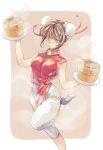  1girl brown_hair chinese_clothes double_bun hair_bun highres long_hair original sleeveless solo u-min 