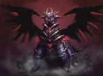  giratina glowing glowing_eyes no_humans pokemon pokemon_(game) pokemon_dppt red_eyes wings zur 