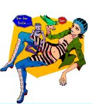  1girl beanie bird black_hair goo_goo_dolls_(stand) guess_(jojo) hat jojo_no_kimyou_na_bouken midriff solo yyy246 