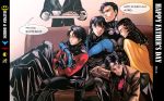  5boys alfred_pennyworth batman batman_(series) boys bruce_wayne damian_wayne dick_grayson english jason_todd mask mask_removed multiple_boys redemption13 sleeping superhero tagme tim_drake 