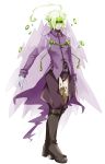  1boy ahoge belt boots gloves goggles knee_boots mugen_infinite personification pokemon purple_clothes solo spiritomb white_gloves white_hair 