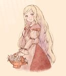  alternate_hairstyle blonde_hair dress elise_(fire_emblem_if) fire_emblem fire_emblem_if flower hair_down long_hair third violet_eyes 