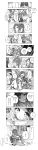  6+girls absurdres character_request comic dishwashing drill_hair enouchi_ai fangs fukuhara_ann grin hair_dryer hair_rings hands_together highres hug monochrome morizono_futaba morizono_wakana multiple_girls ponytail pretty_rhythm pretty_rhythm_rainbow_live renjouji_beru side_ponytail smile sweatdrop translation_request twin_drills 