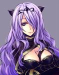  breasts camilla_(fire_emblem_if) cleavage fire_emblem fire_emblem_if hair_over_one_eye long_hair purple_hair twitttna violet_eyes 