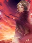  1boy brown_eyes cape fire_emblem fire_emblem_if green_hair scarf shionogi solo suzukaze_(fire_emblem_if) 