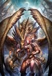  belt dragon highres nariann original red_hair redhead thigh-highs thighhighs 