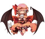  bad_id bat_wings chibi closed_eyes doll fang hug itsuki_kuro izayoi_sakuya remilia_scarlet touhou wings 