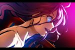  blue_eyes crazy dien_bien_phu_(manga) genderswap glowing glowing_eyes insomnia_(dbp) inuboe letterboxed open_mouth purple_hair solo 