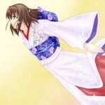  brown_hair japanese_clothes kara_no_kyoukai kimono ratsel_(pixiv) ryougi_shiki short_hair solo 