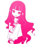  itoshiki_rin long_hair lowres monochrome pink sayonara_zetsubou_sensei school_uniform smile u-tuki 