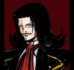  black_hair blue_eyes cravat formal male monocle mustache ronove smile solo umineko_no_naku_koro_ni 