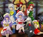  flandre_scarlet hong_meiling izayoi_sakuya koakuma morichika_rinnosuke patchouli_knowledge remilia_scarlet touhou 