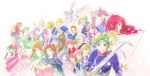  6+boys 6+girls bandana bangs beard black_gloves blonde_hair blue_eyes book brown_hair character_request cleive eyepatch facial_hair fire_emblem fire_emblem_gaiden gloves headband horse kaboplus_ko long_hair matilda_(fire_emblem) multiple_boys multiple_girls open_mouth pegasus profile purple_hair red_eyes short_hair silk_(fire_emblem) smile sword tiara twintails violet_eyes weapon white_hair 