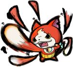  afterimage alpha_transparency artist_request cat fangs hyakuretsu_nikukyuu jibanyan lowres multiple_tails no_humans notched_ear official_art open_mouth punching simple_background solo tail transparent_background two_tails youkai youkai_watch 
