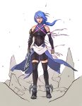  aqua_(kingdom_hearts) blue_eyes blue_hair charlestan commentary elbow_gloves gloves keyblade kingdom_hearts older 