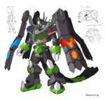  claws commentary_request gundam japanese mecha oponpong partially_translated pokemon tail translation_request watermark zygarde 