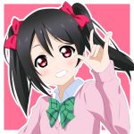  black_hair blush long_hair love_live!_school_idol_project red_eyes seifuku smile twintails yazawa_nico 