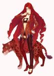  1girl formal original redhead ringlets rozario_(akai_rosario) solo suit tiger 