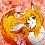  1girl animal_ears concon-collector fox_ears fox_tail furry highres kedamaton long_hair looking_at_viewer solo tail 