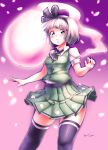  1girl :o blue_eyes blush cherry_blossoms dated hair_ribbon hairband highres hitodama konpaku_youmu konpaku_youmu_(ghost) nsio puffy_sleeves ribbon shirt short_hair short_sleeves signature silver_hair skirt solo touhou vest 