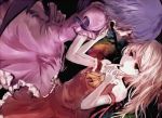  2girls ascot bat_wings blonde_hair blue_hair bow dyolf flandre_scarlet frills hair_ornament multiple_girls puffy_short_sleeves puffy_sleeves red_eyes remilia_scarlet revision ribbon short_hair short_sleeves side_ponytail touhou wings 