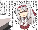  2girls blush commentary_request expressive_clothes female_admiral_(kantai_collection) gomasamune hands_clasped hat headband japanese_clothes kantai_collection multiple_girls shoukaku_(kantai_collection) thigh-highs translated uniform wall_of_text 