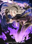  1girl armor fire_emblem fire_emblem_cipher fire_emblem_if gloves hairband long_hair my_unit_(fire_emblem_if) red_eyes solo sword weapon 