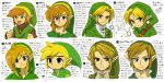  6+boys :d belt blonde_hair blue_eyes blush blush_stickers brown_hair commentary_request earrings frown furono_(fuloru) highres jewelry key key_necklace link master_sword multiple_boys navi necklace open_mouth pointy_ears shield smile spiked_knuckles tatl the_legend_of_zelda the_legend_of_zelda:_majora&#039;s_mask the_legend_of_zelda:_ocarina_of_time the_legend_of_zelda:_oracle_of_ages the_legend_of_zelda:_oracle_of_seasons the_legend_of_zelda:_skyward_sword the_legend_of_zelda:_the_wind_waker the_legend_of_zelda:_twilight_princess 
