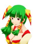  1girl feena_(grandia) grandia grandia_i green_eyes green_hair hair_ornament hair_tubes jewelry long_hair low-tied_long_hair pixiv_manga_sample smile solo thigh-highs upper_body ustumi_soudou 