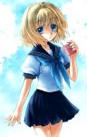  juice_box kamio_misuzu school_uniform serafuku short_hair skirt umitsuki_kouna 