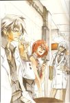  aria_(guilty_gear) artbook cigarette doctor guilty_gear hospital ishiwatari_daisuke labcoat necktie official_art red_hair redhead scan smoking sol_badguy white_hair 