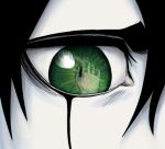  black_hair bleach close-up facial_markings green_eyes male pale ulquiorra_schiffer 